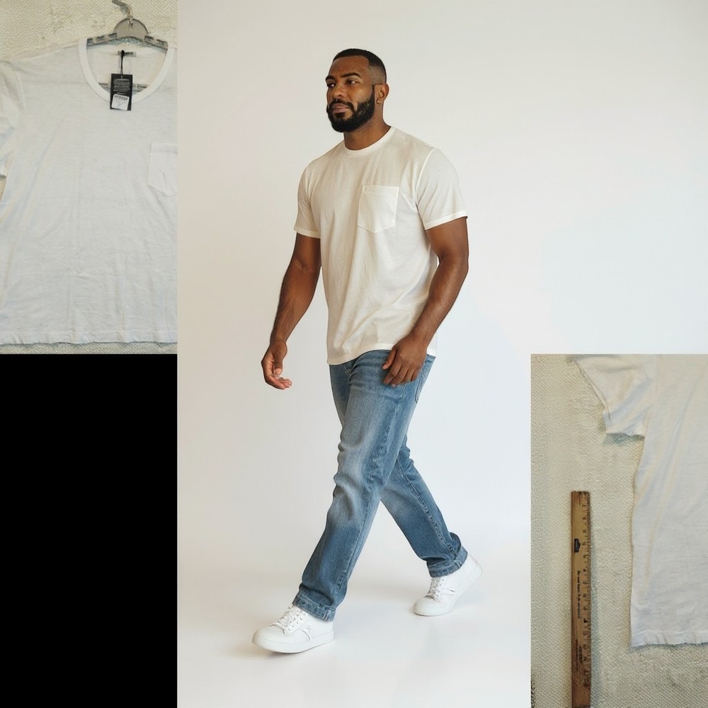 Buck Mason White Slub Vintage Pocket Tee XXL BM11003.102WHTXXL New With Tags
